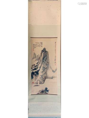 A SCROLL PAINTING OF LANDSCAPE, ZHANG DAQIAN