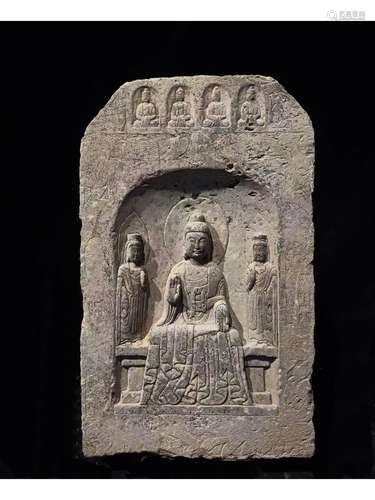 A STONE STELE OF BUDDHA