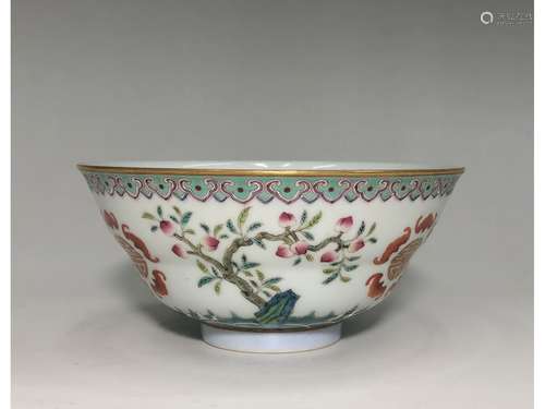 A FAMILLE ROSE BOWL, SIX-CHARACTER QIANLONG MARK