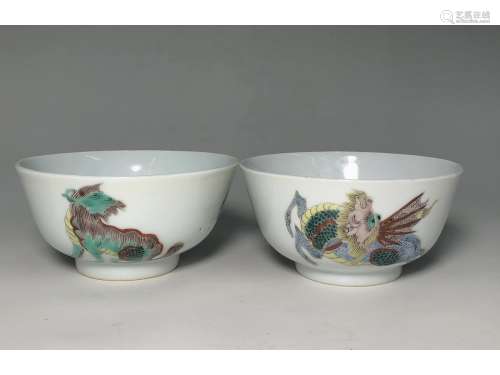 A PAIR OF FAMILLE ROSE BOWL, XIANFENG MARK