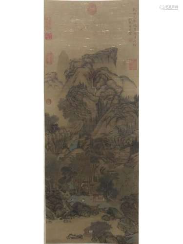 A SCROLL PAINTING OF LANDSCAPE