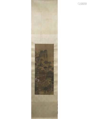 A SCROLL PAINTING OF LANDSCAPE