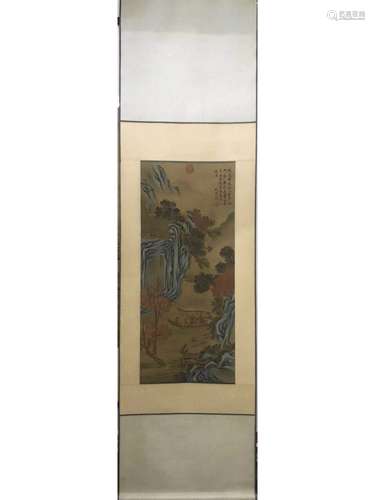 A SCROLL PAINTING