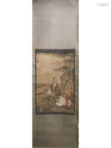 A SCROLL PAINTING