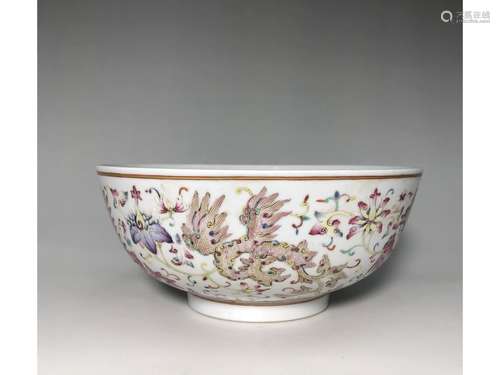 A FAMILLE ROSE BOWL, XUANTONG MARK