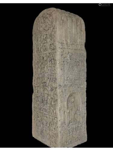 A STONE STELE OF BUDDHA