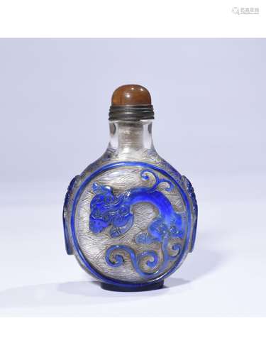 A PEKING GLASS SNUFF BOTTLE