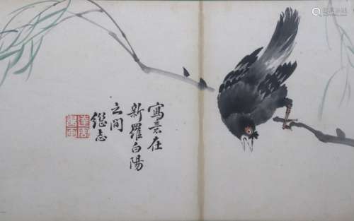 2 Double Page Chinese Album Paintings