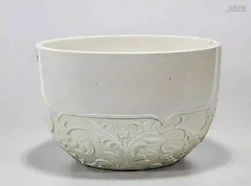 Chinese White Glazed Porcelain Jardiniere