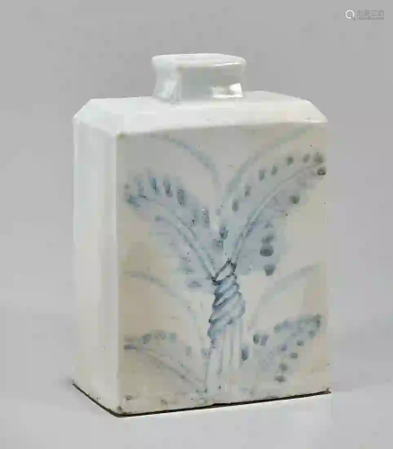 Korean Blue and White Porcelain Rectangular Form Wine