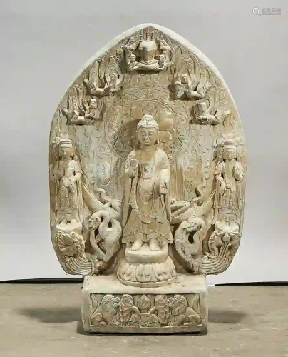 Chinese Carved Stone Buddha