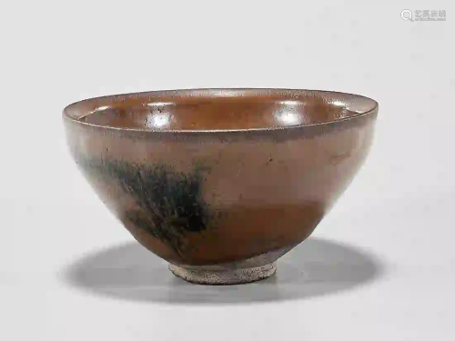 Chinese Fur Hair Brown Glazed Ceramic Tea Bowl
