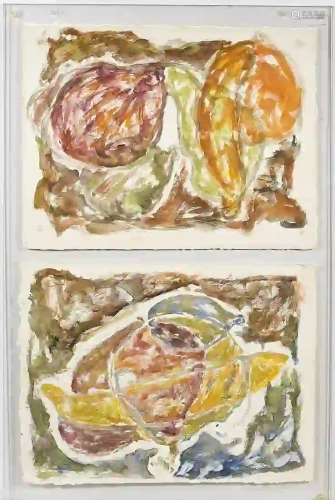 Pair of Framed Watercolors