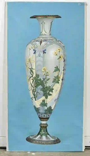 Oil on Canvas Painting of a Vase