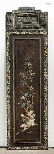 Chinese Hardstone and Wood Panel