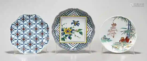 Group of Three Japanese Porcelain Dishes