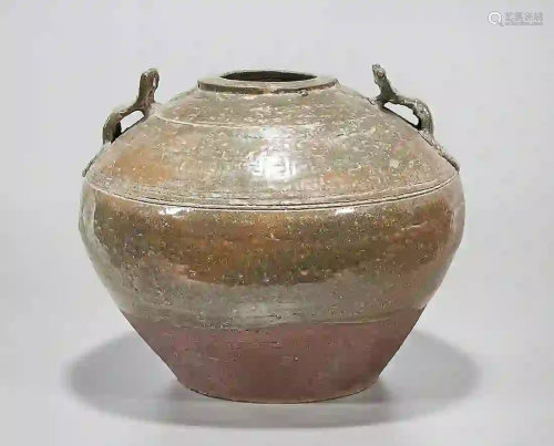 Chinese Archaistic Glazed Pottery Jar
