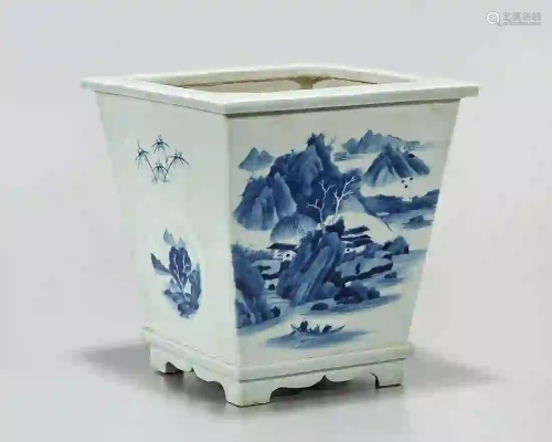 Chinese Blue and White Porcelain Planter