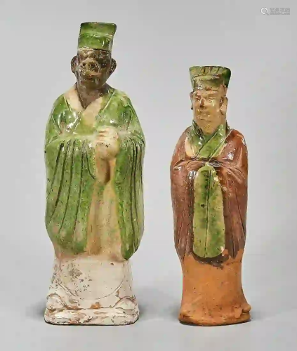 Two Chinese Sancai-Style Glazed Figures