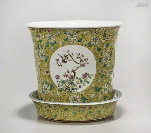 Chinese Enameled Porcelain Planter