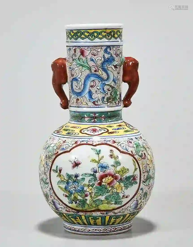 Chinese Enameled Porcelain Vase