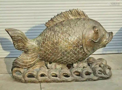 Large Chinese Bronze Fish