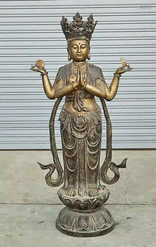 Chinese Bronze Guanyin