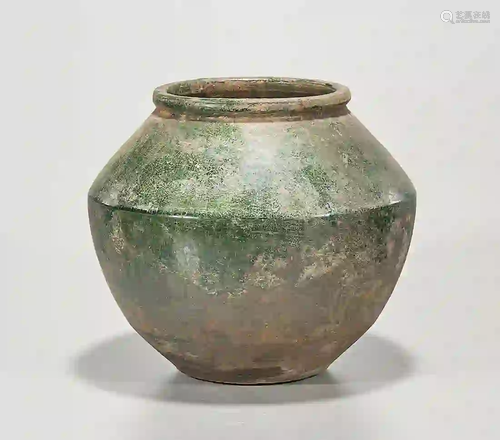 Chinese Green Glazed Ceramic Jar