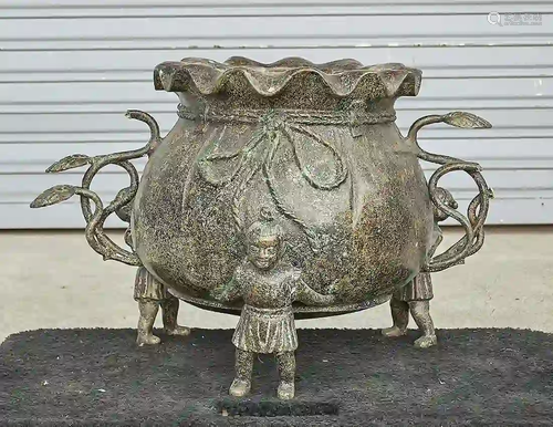 Chinese Bronze Tripod Censer