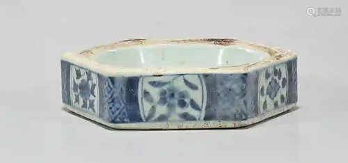 Chinese Blue and White Porcelain Ink Stand