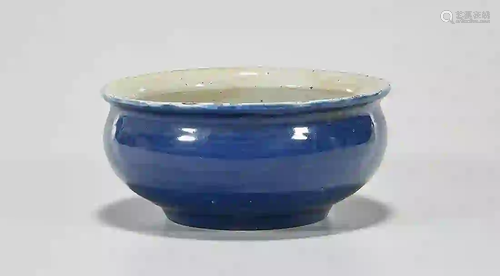 Chinese Blue Glazed Porcelain Bowl