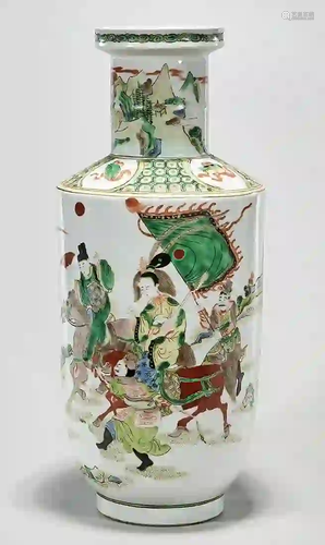 Chinese Famille Verte Porcelain Kangxi-Style Vase