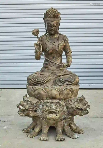 Chinese Bronze Guanyin