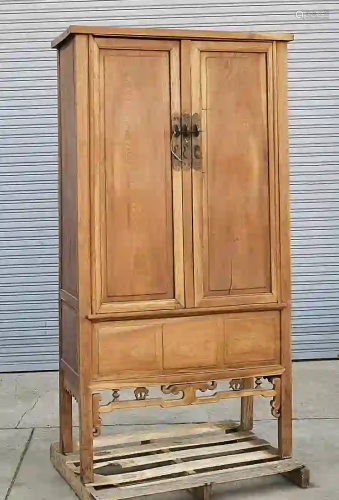 Tall Chinese Wood Cabinet