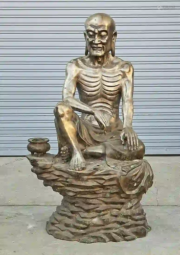 Chinese Metal Seated Lohan