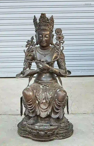 Chinese Bronze Guanyin