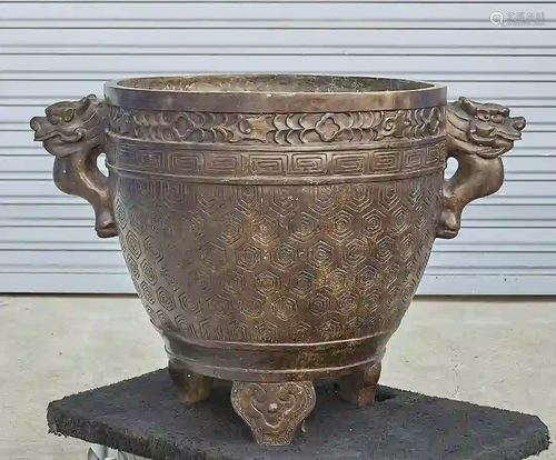 Chinese Bronze Tripod Censer