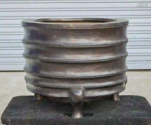 Chinese Bronze Tripod Censer