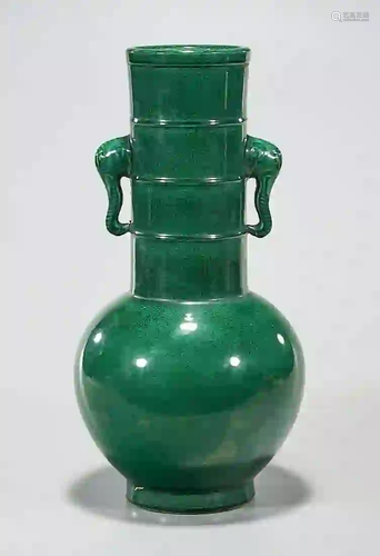 Chinese Green Glazed Porcelain Vase