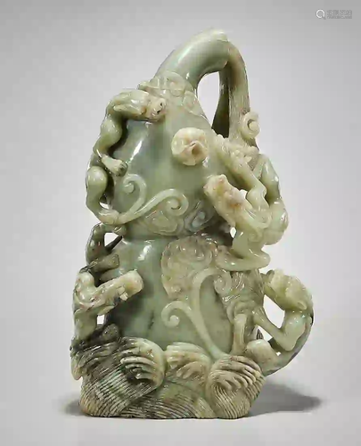 Large Chinese Jade Carving