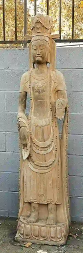Chinese Carved Stone Guanyin