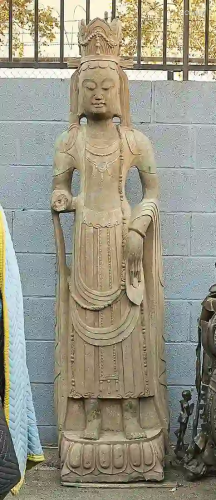 Chinese Carved Stone Guanyin