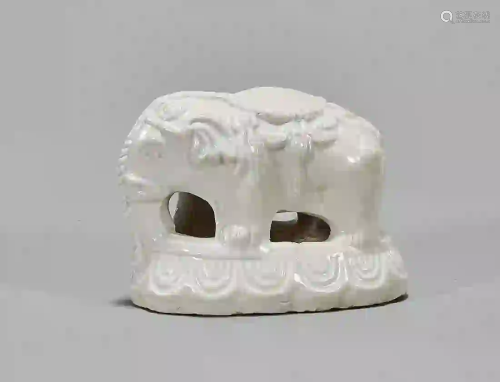 Chinese White Glazed Porcelain Elephant