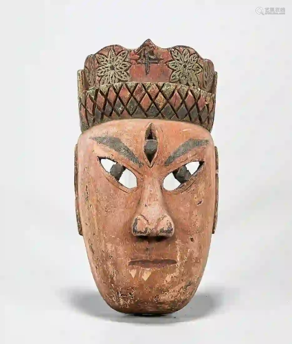Chinese Painted Wood Mask
