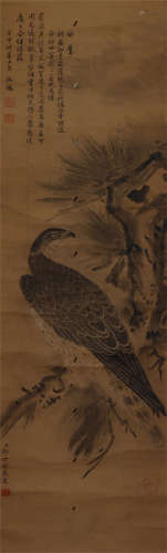 CHINESE PAINTING OF EAGLE AND PINE TREE