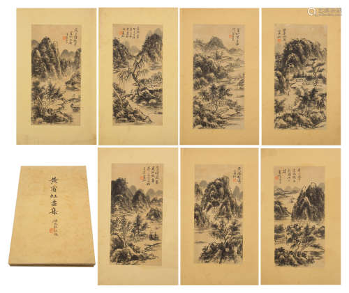 CHINESE INK PAINTING ALBUM OF LANDSCAPES