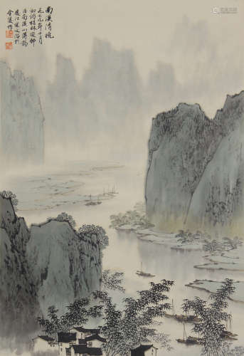 CHINESE PAINTING OF MORNING SCENERY OF NANXI