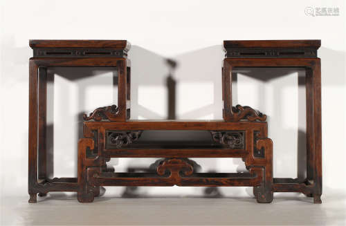 CHINESE HUANGHUALI WOOD COMBINATION TABLES