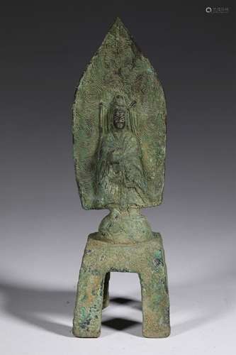 A NORTHERN WEI DYNASTY BRONZE BUDDHA STATUE