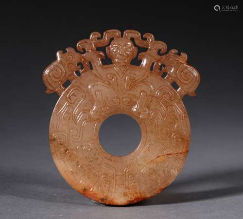 A MING DYNASTY CHARACTER PATTERN PENDANT